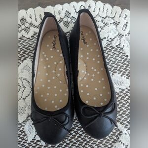 Girls Black Slip Ons